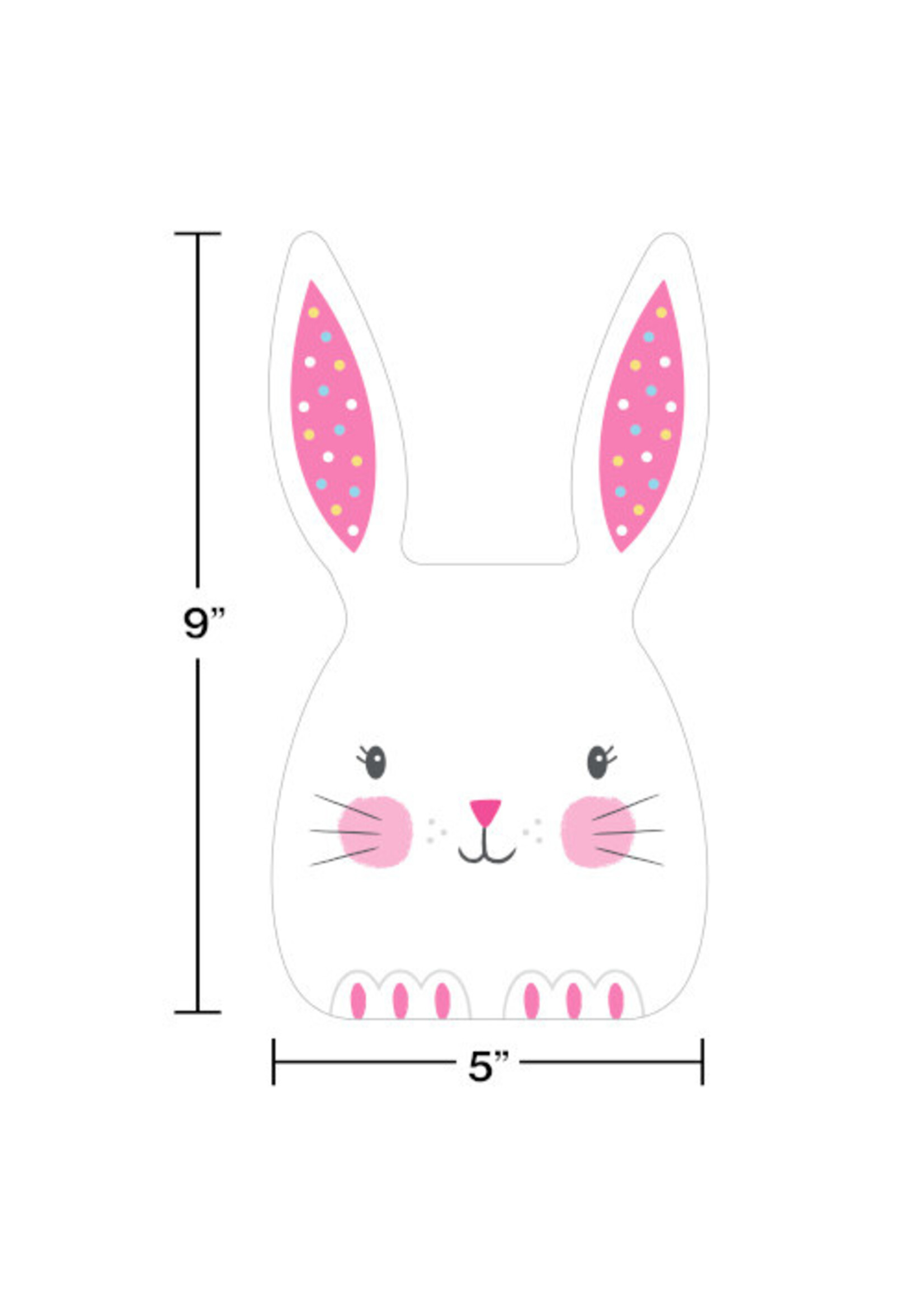 BAG CELLO W/TIE /20CT EASTER BUNNY EARS