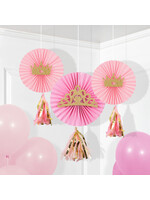 FAN PR /3CT 12"&8" W/ TASSEL PRINCESS