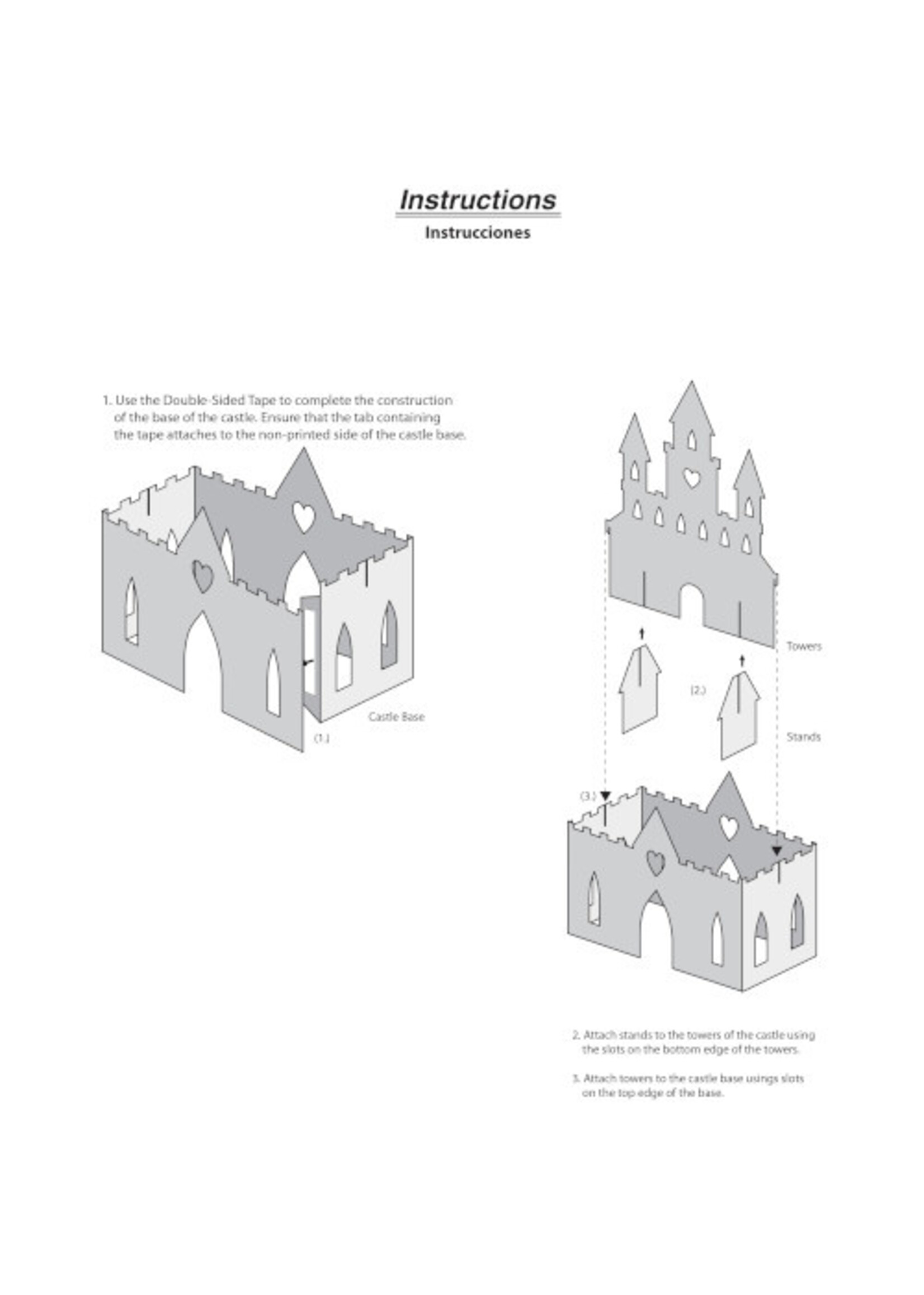 CENTER PIECE 3D /1CT PRINCESS CASTLE
