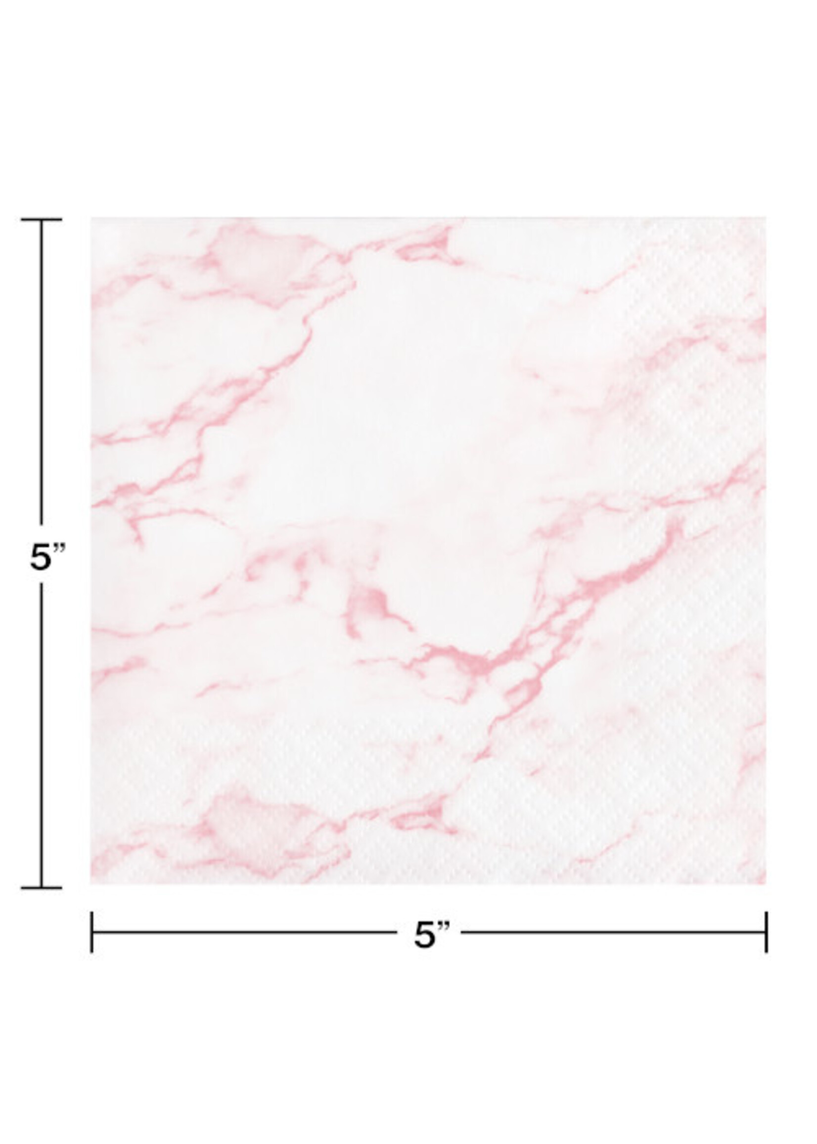 NAPKINS 16CT PINK MARBLE