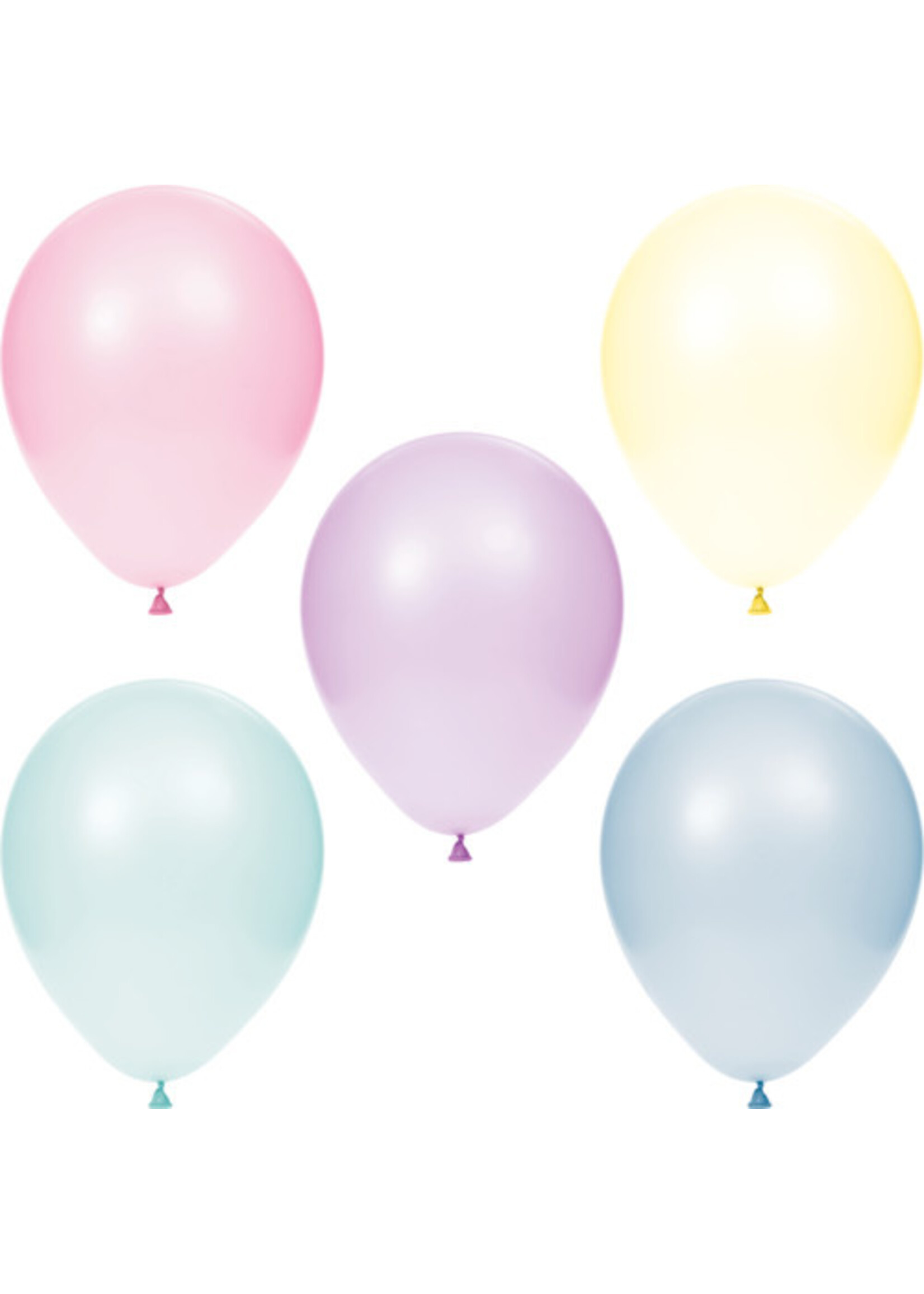 BALLOON LATEX/15CT PASTEL ASST 12"