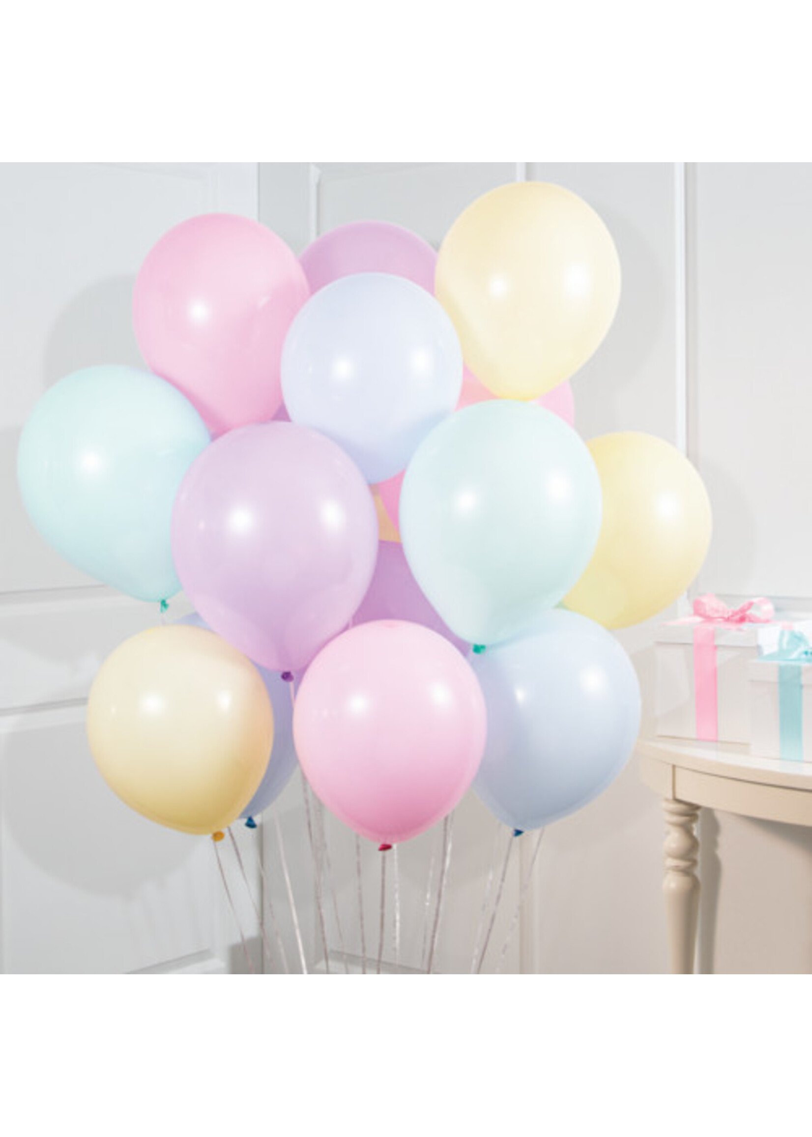 BALLOON LATEX/15CT PASTEL ASST 12"