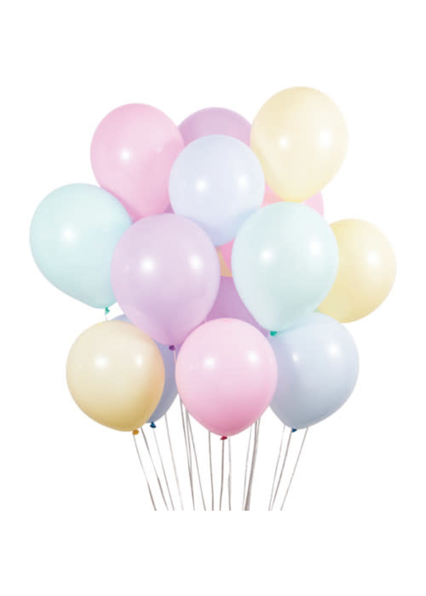 BALLOON LATEX/15CT PASTEL ASST 12"