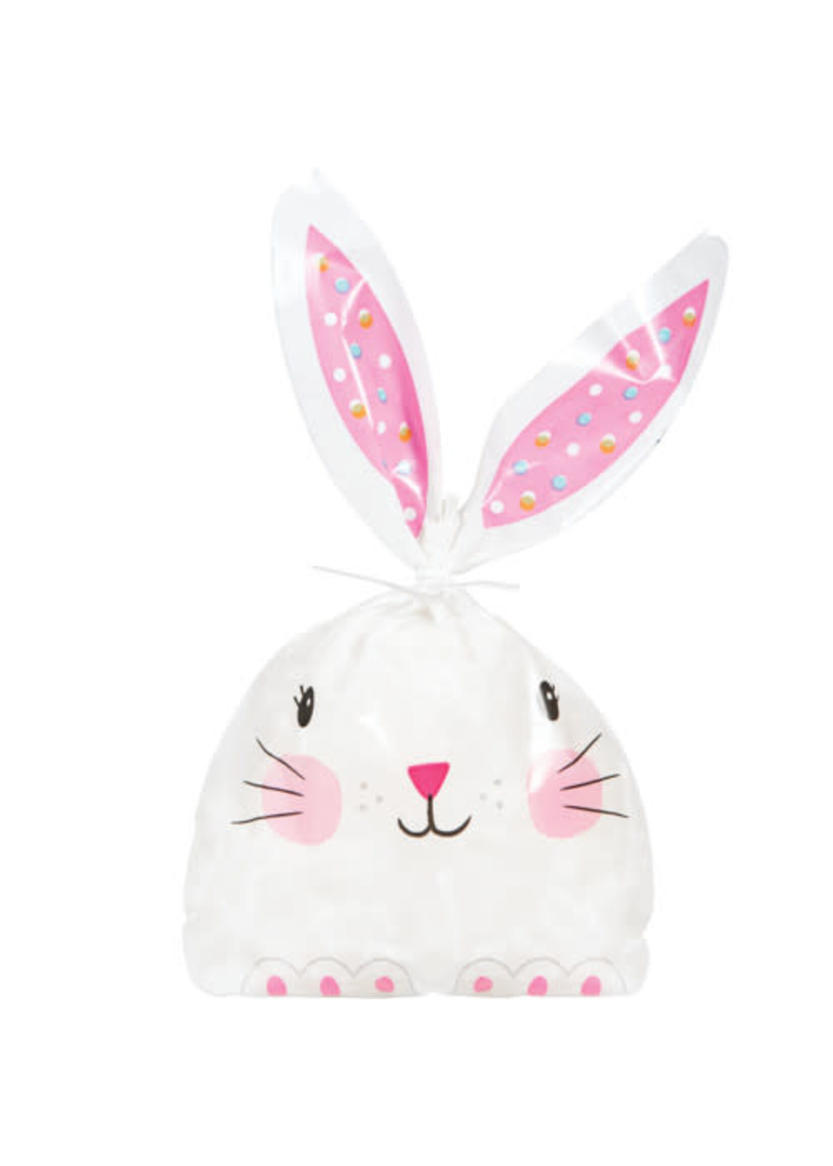 BAG CELLO W/TIE /20CT EASTER BUNNY EARS