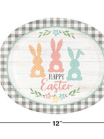 OVAL PLATE 8CT FARMHOUSE EASTER