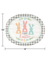 OVAL PLATE 8CT FARMHOUSE EASTER