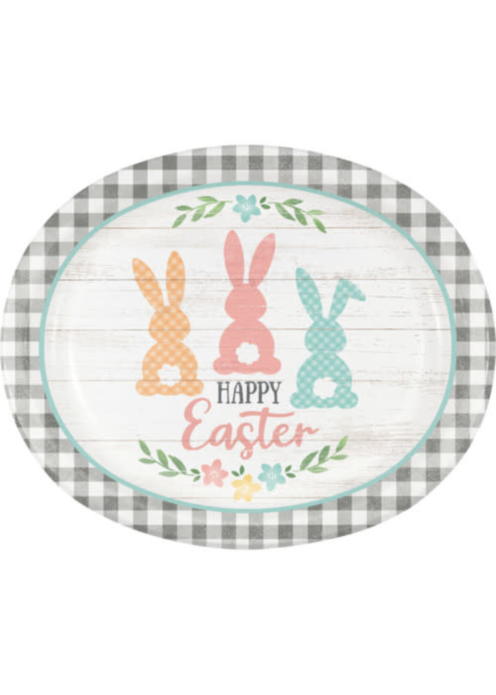 OVAL PLATE 8CT FARMHOUSE EASTER