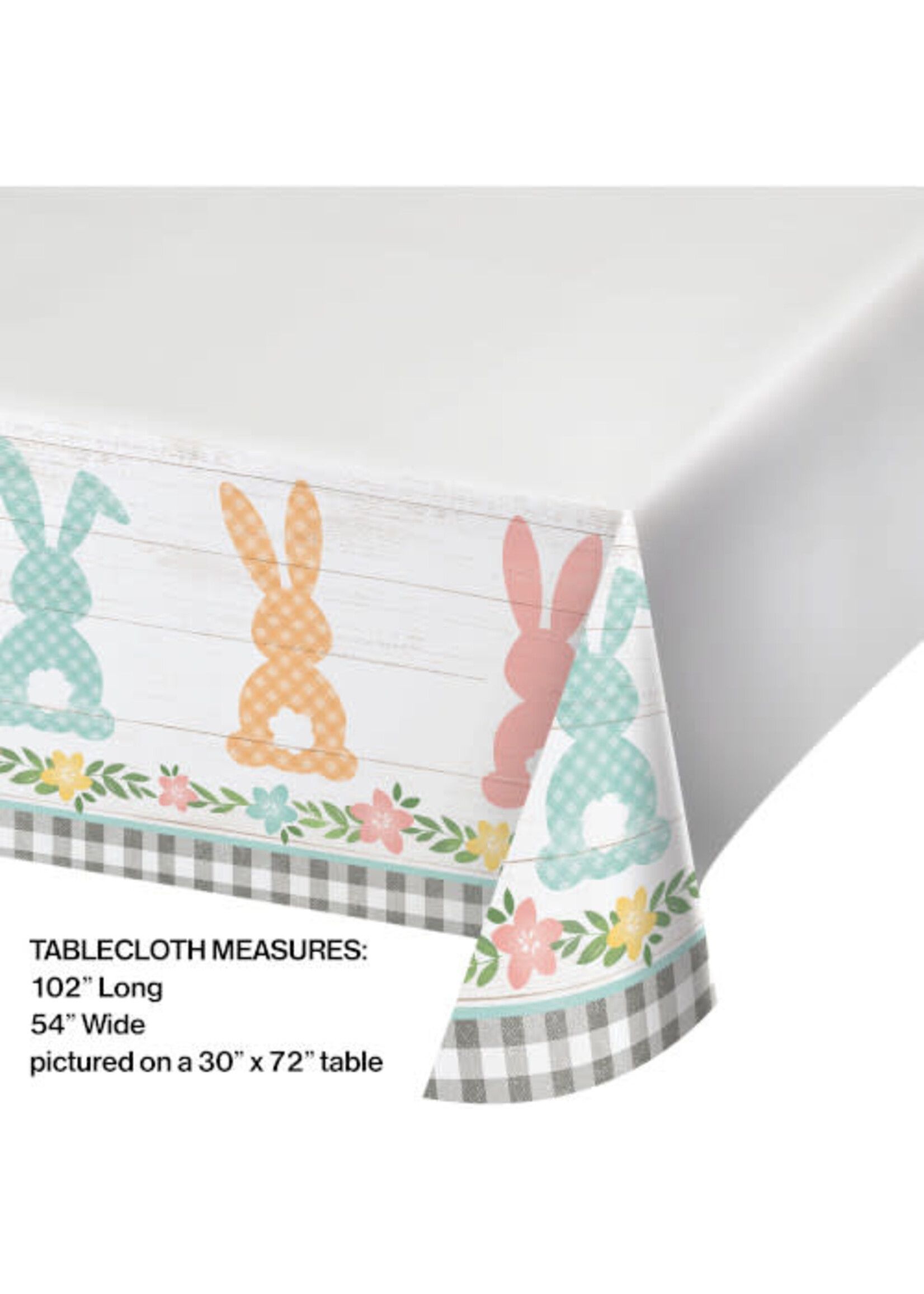 TABLE COVER  1CT 54X102 FARMHOUSE EASTER