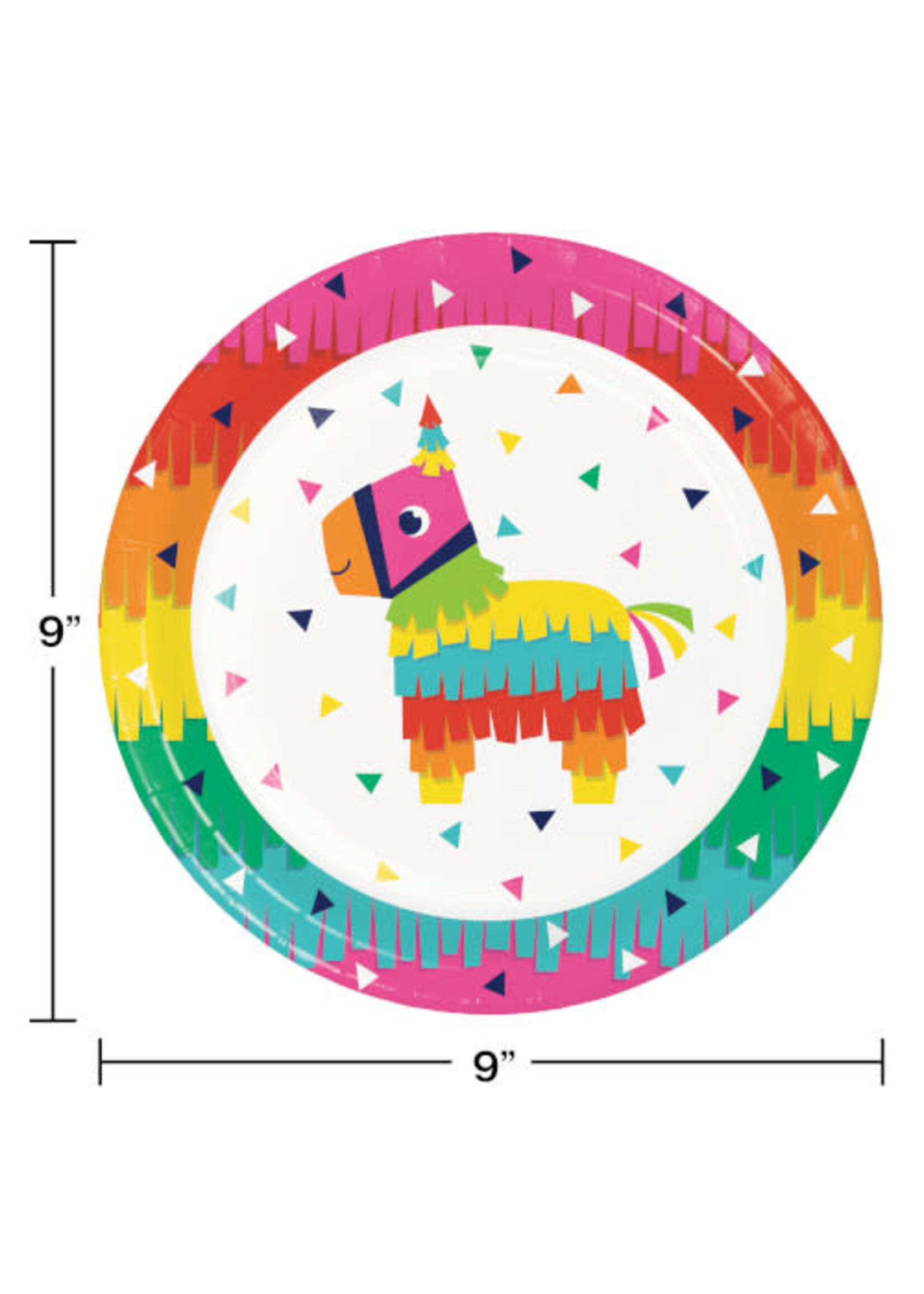 PLATE 9INCH SS /8CT FIESTA FUN