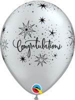 Congratulations Elegant 11" BALLOON LATEX 50/CT