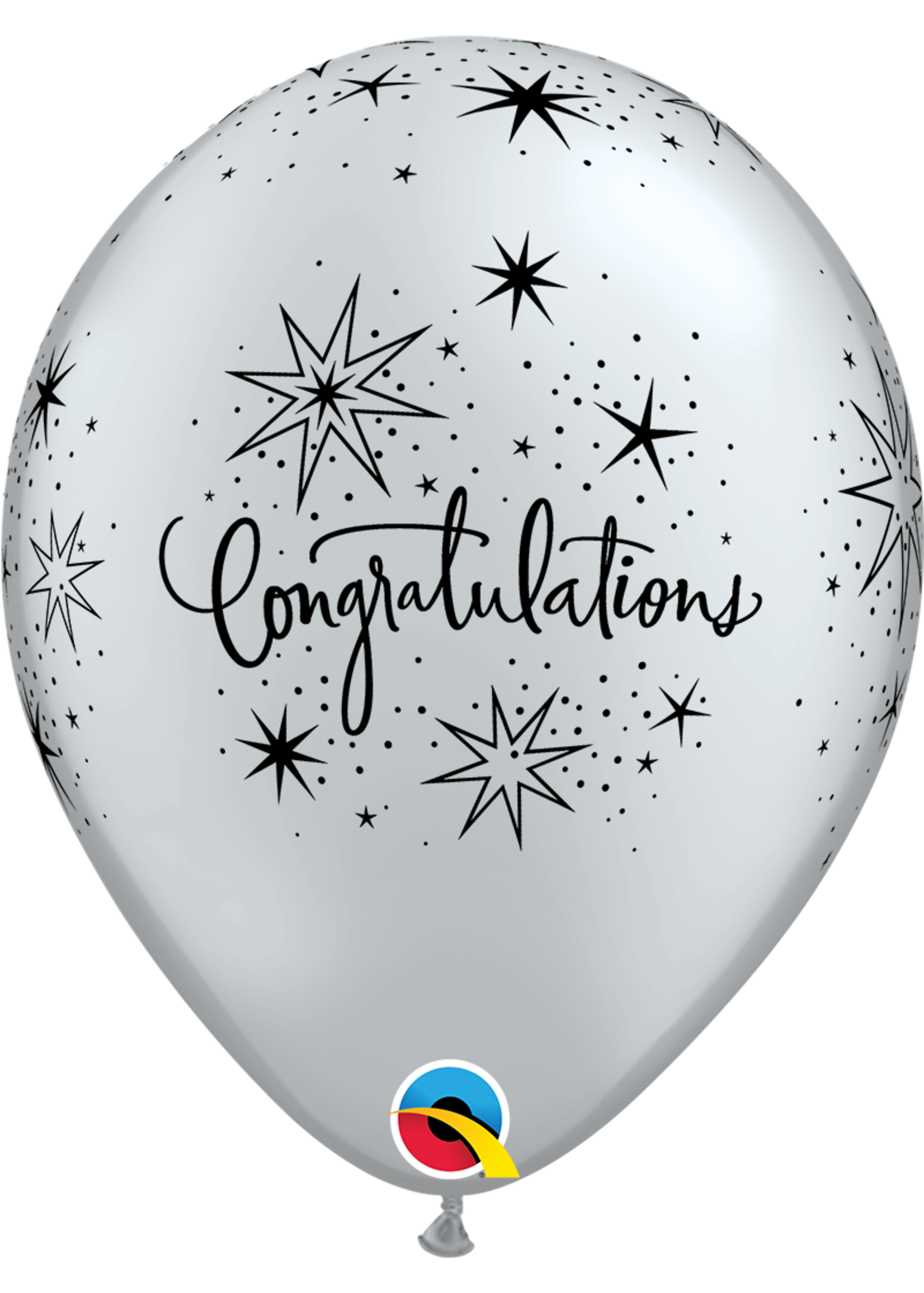 Congratulations Elegant 11" BALLOON LATEX 50/CT