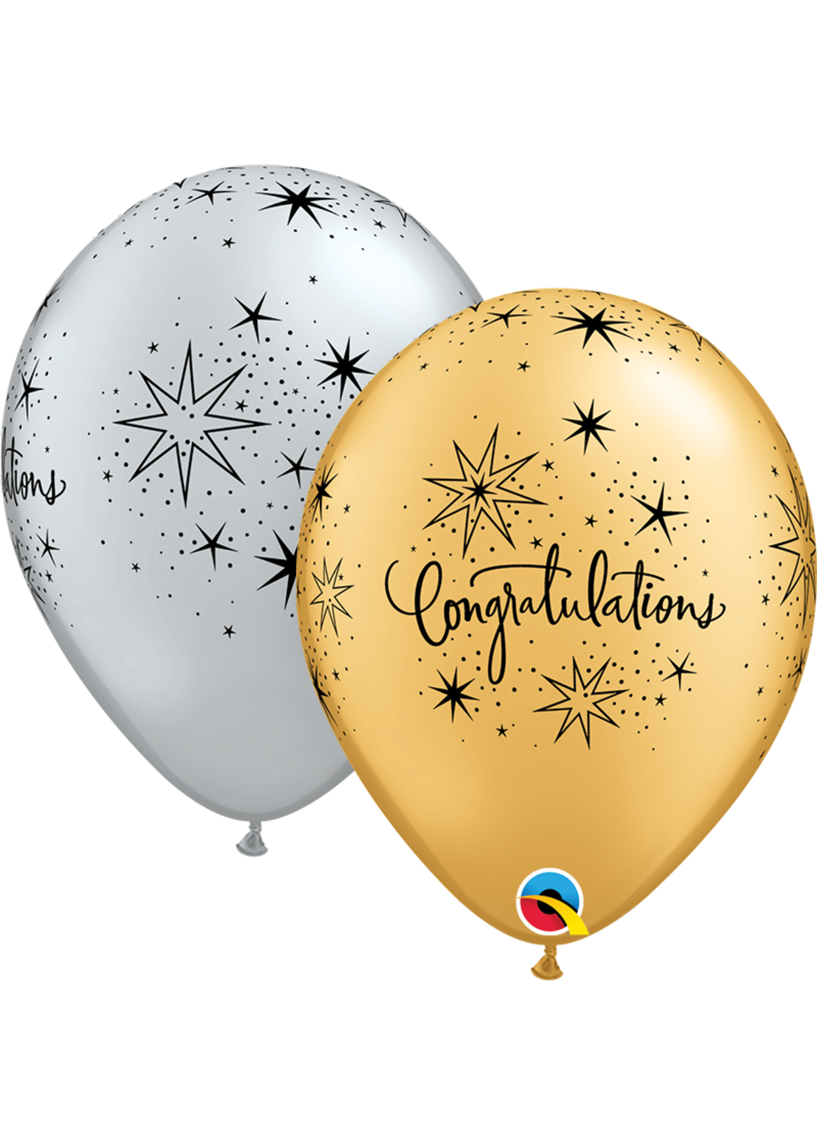 Congratulations Elegant 11" BALLOON LATEX 50/CT