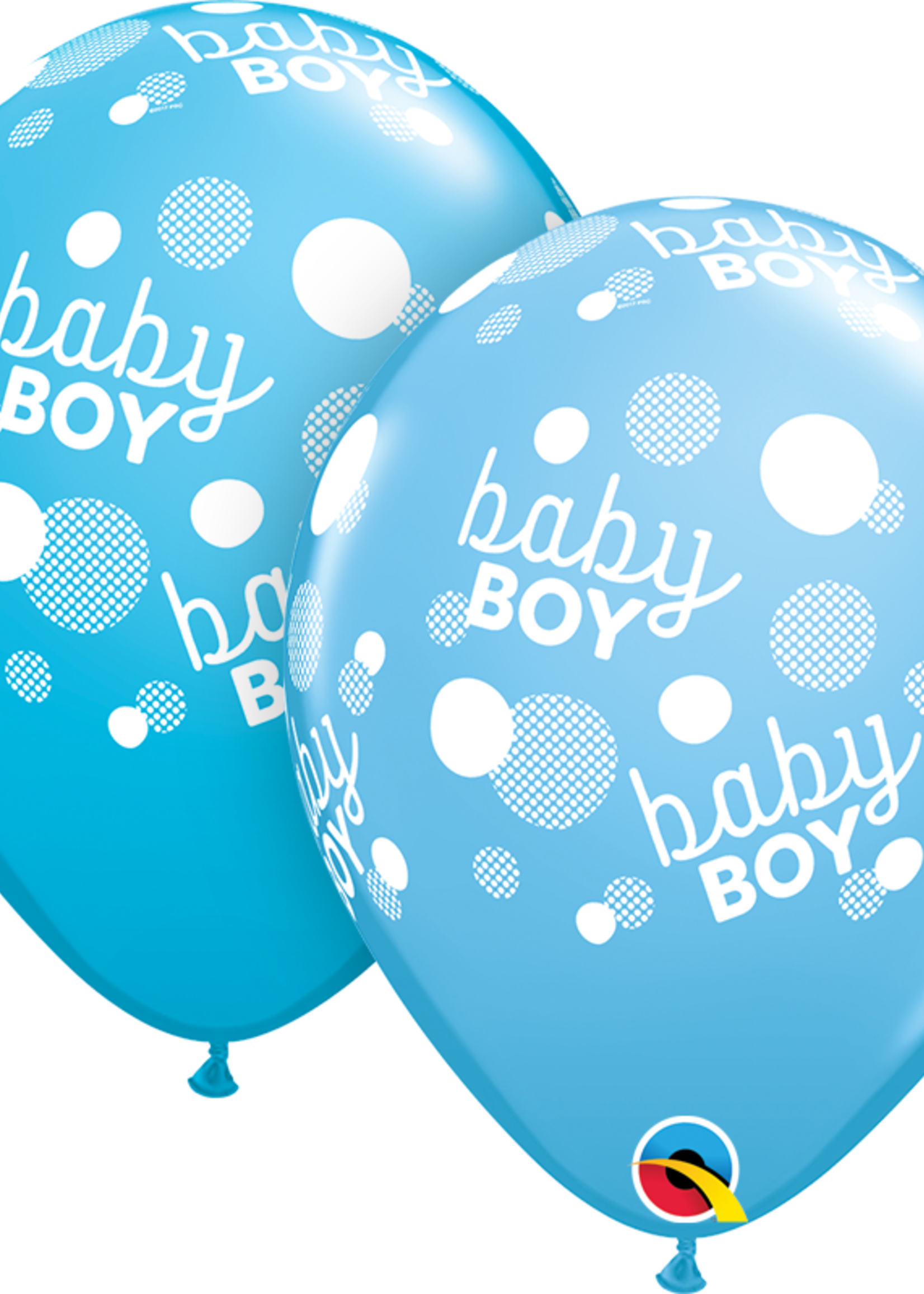 Baby Boy Blue Dots-A-Round 11" BALLOON LATEX  50/CT