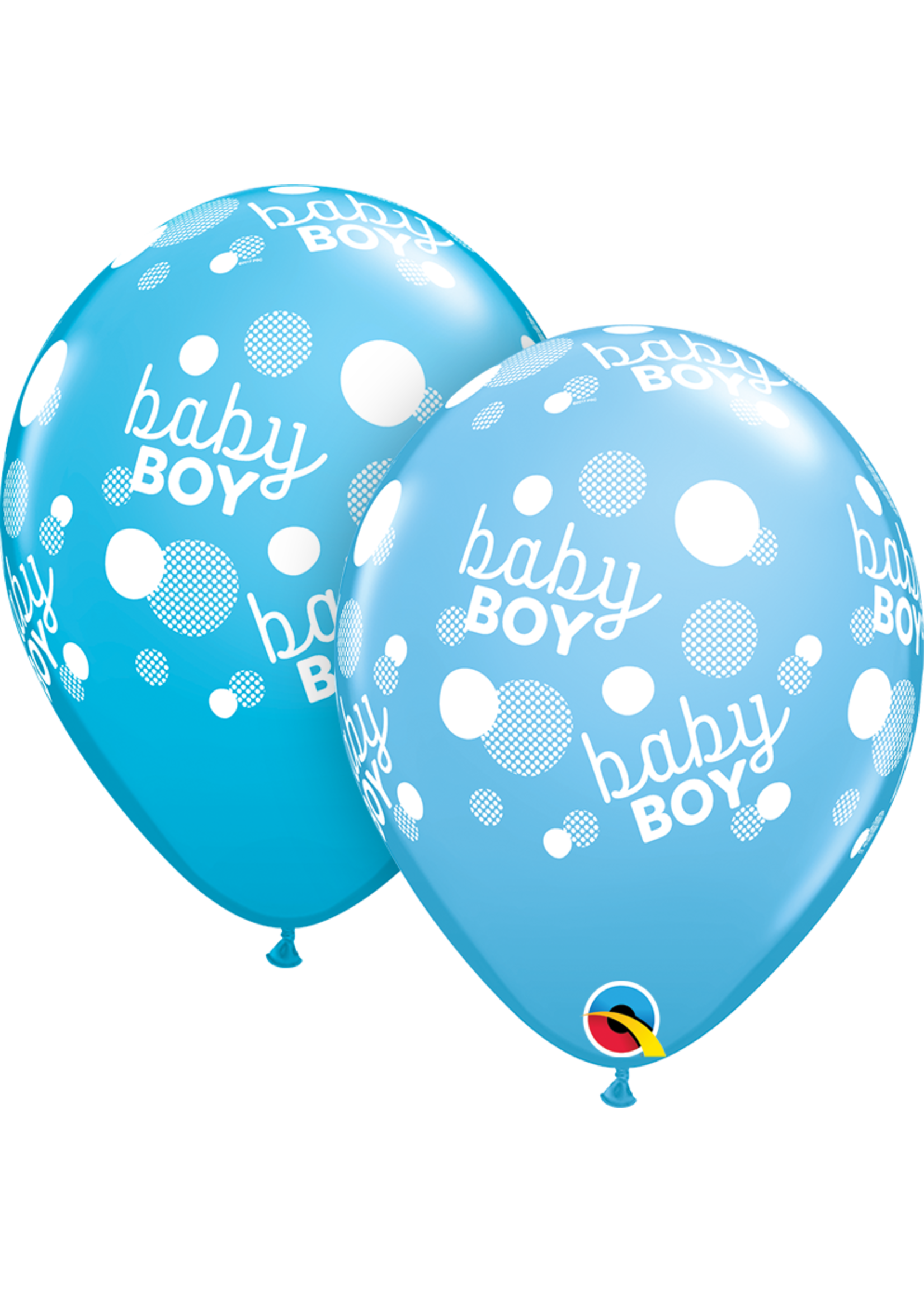Baby Boy Blue Dots-A-Round 11" BALLOON LATEX  50/CT
