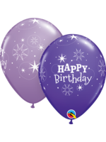 Birthday Sparkle 11" ROUND BALLOON LATEX      50/CT PURPLE 50/CT