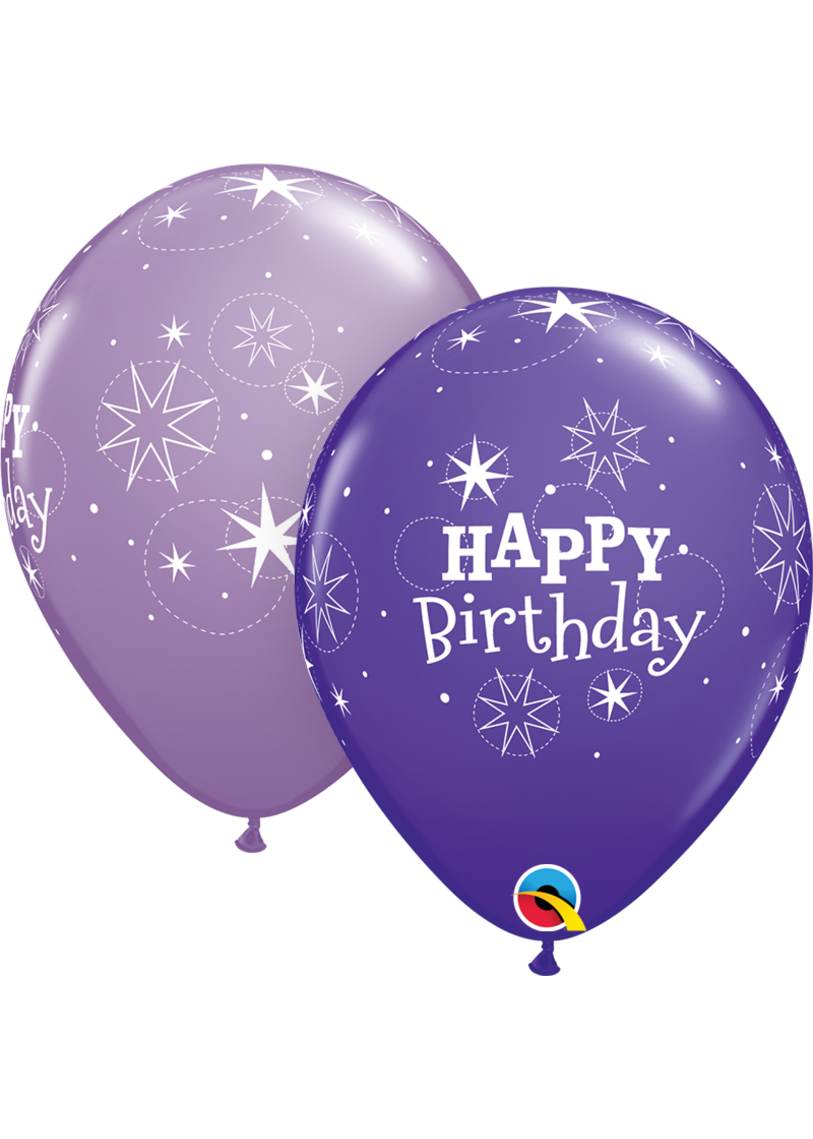 Birthday Sparkle 11" ROUND BALLOON LATEX      50/CT PURPLE 50/CT