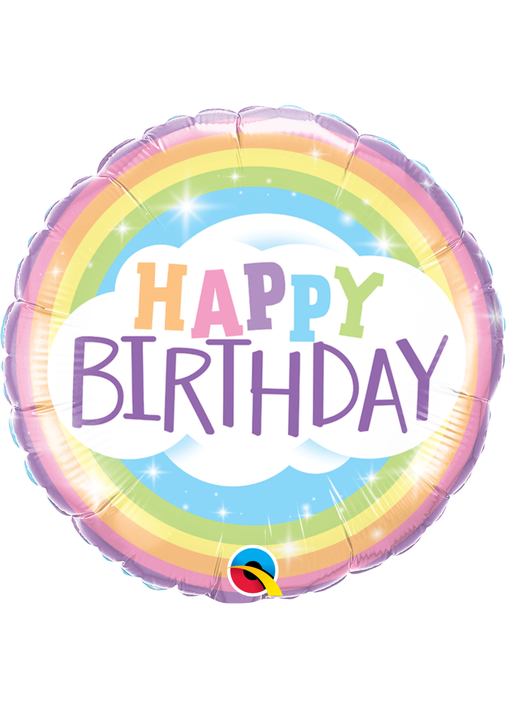 BDAY RAINBOW 18" BALLOON