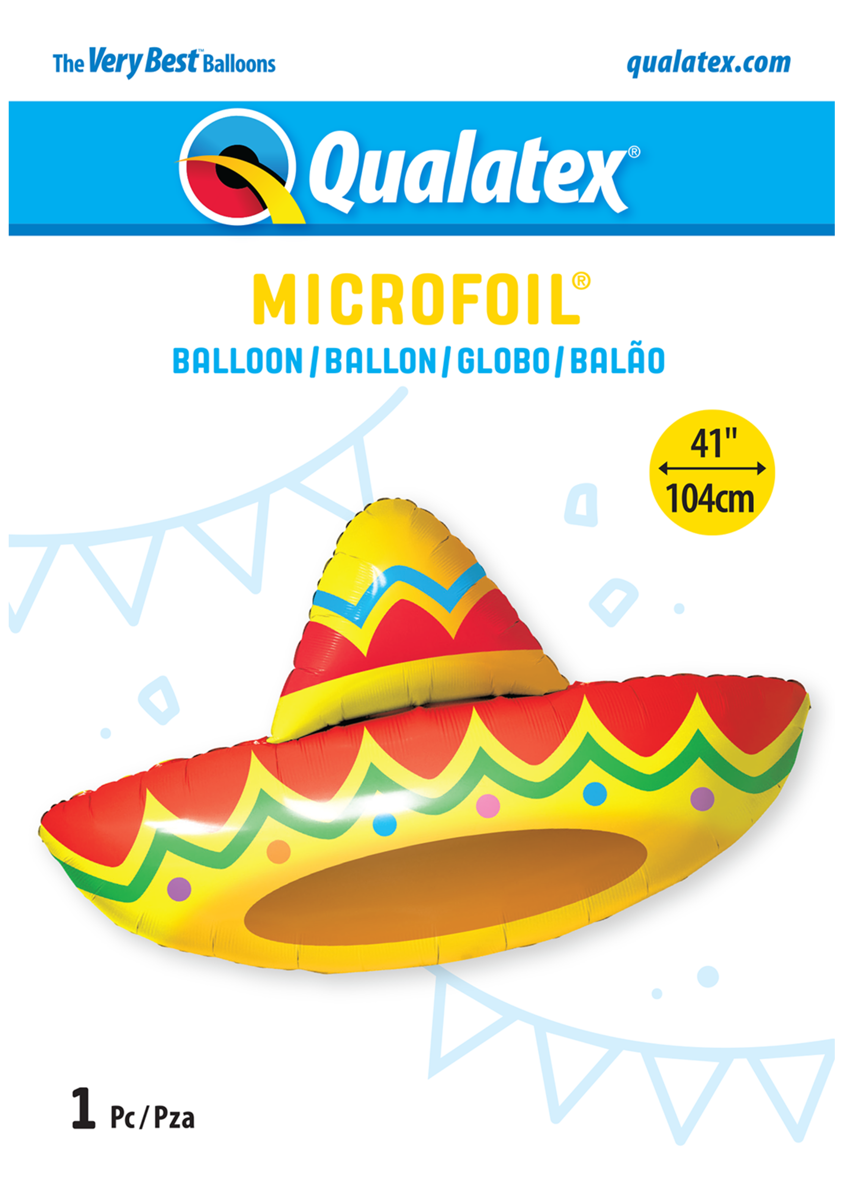 Sombrero balloon Size and shape: 41"