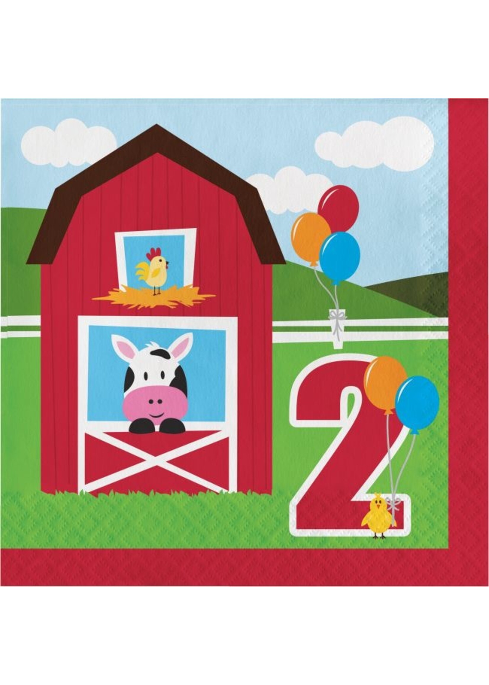 LUNCH NAPKIN 16CT FARMHOUSE FUN 2ND