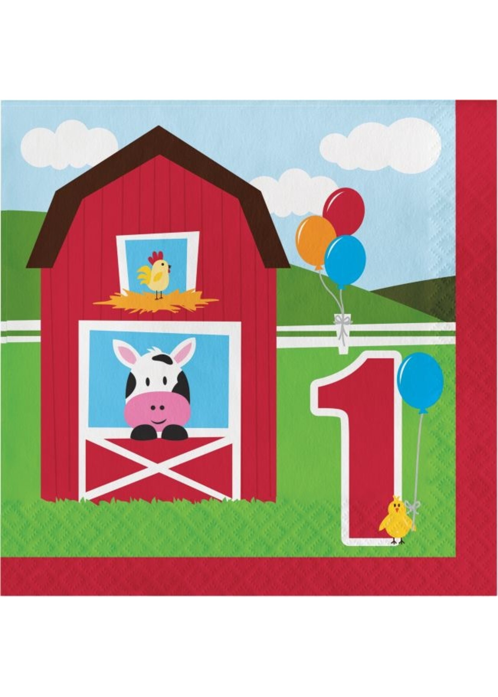LUNCH NAPKIN 18CT  FARMHOUSE FUN 1ST