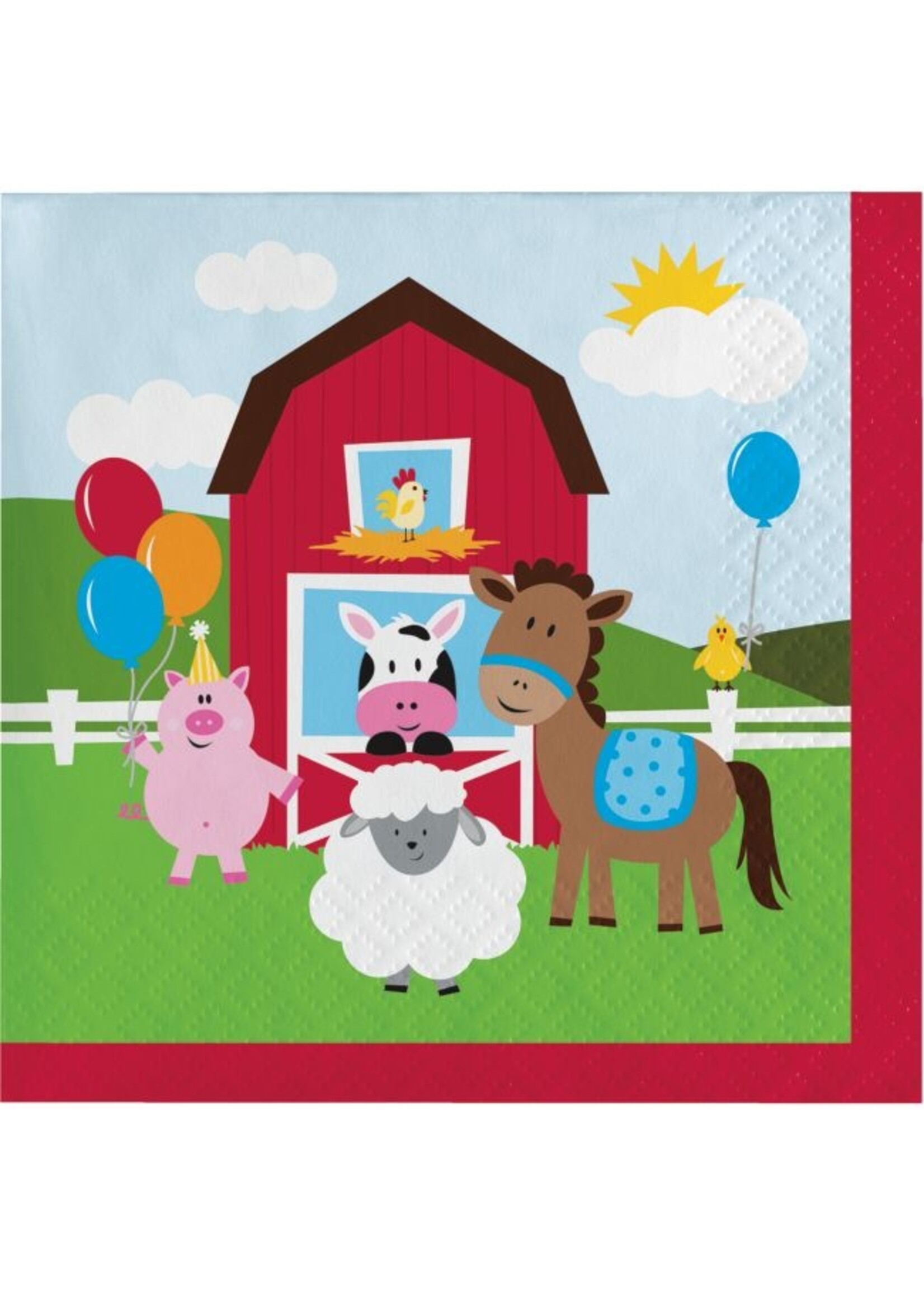 BEVERAGE NAPKIN 16CT  FARMHOUSE FUN