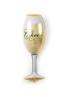 CHEERS GLASS FOIL BALLOON 36"
