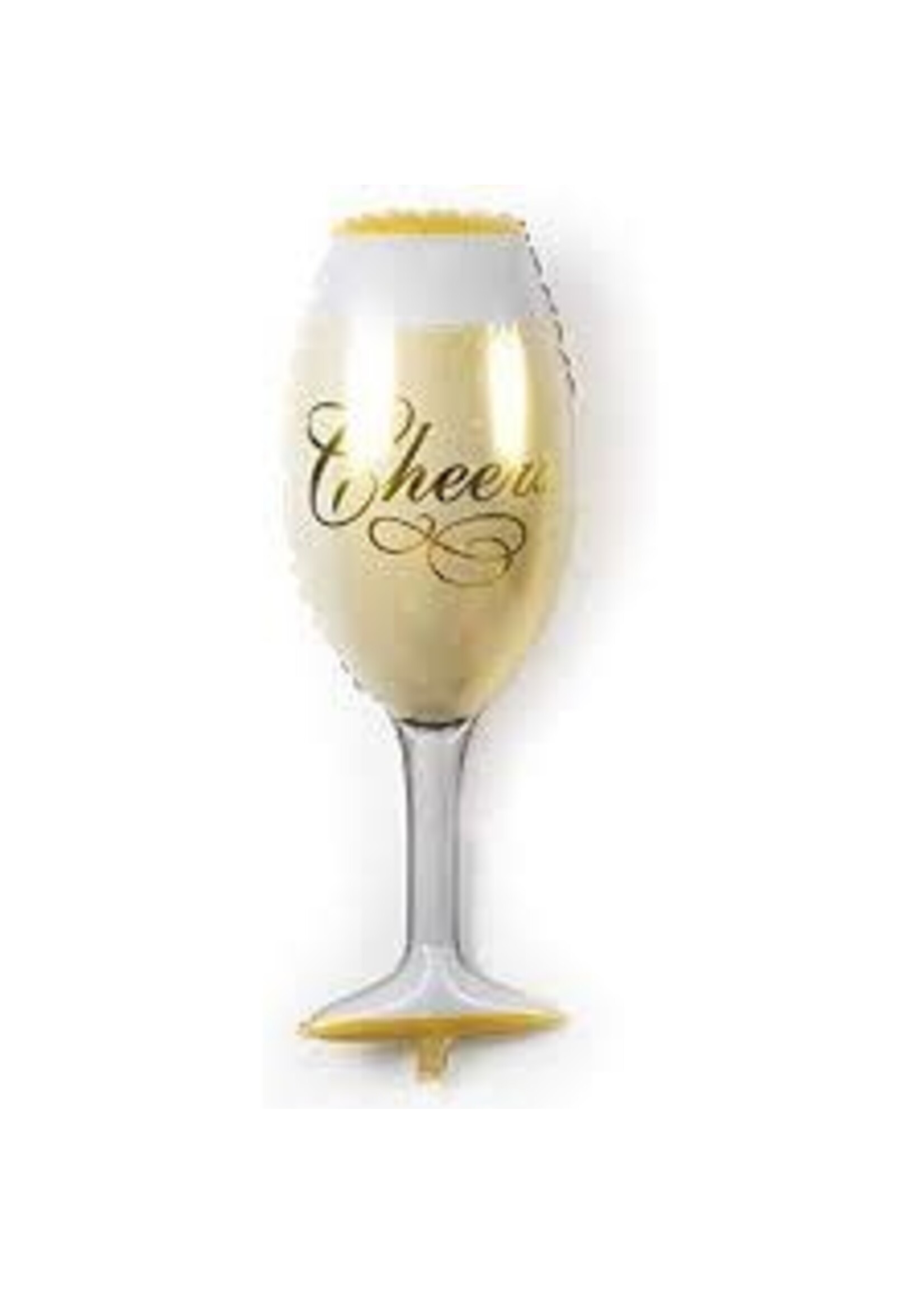 CHEERS GLASS FOIL BALLOON 36"