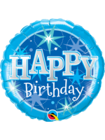 BDAY BLUE SPARKLE 18 INCH FOIL BALLOON