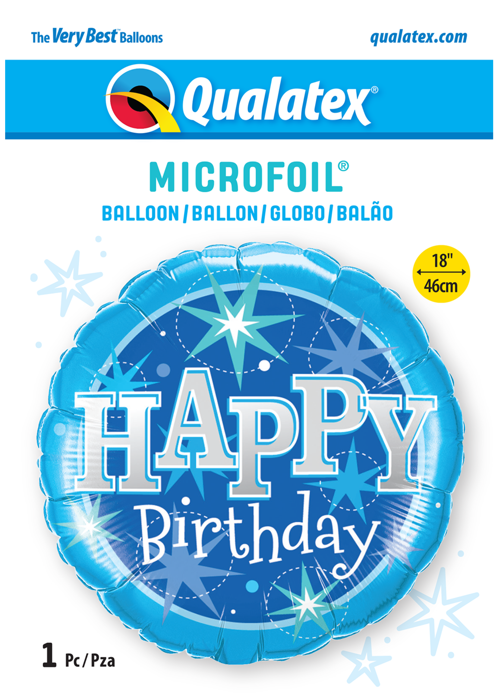 BDAY BLUE SPARKLE 18 INCH FOIL BALLOON