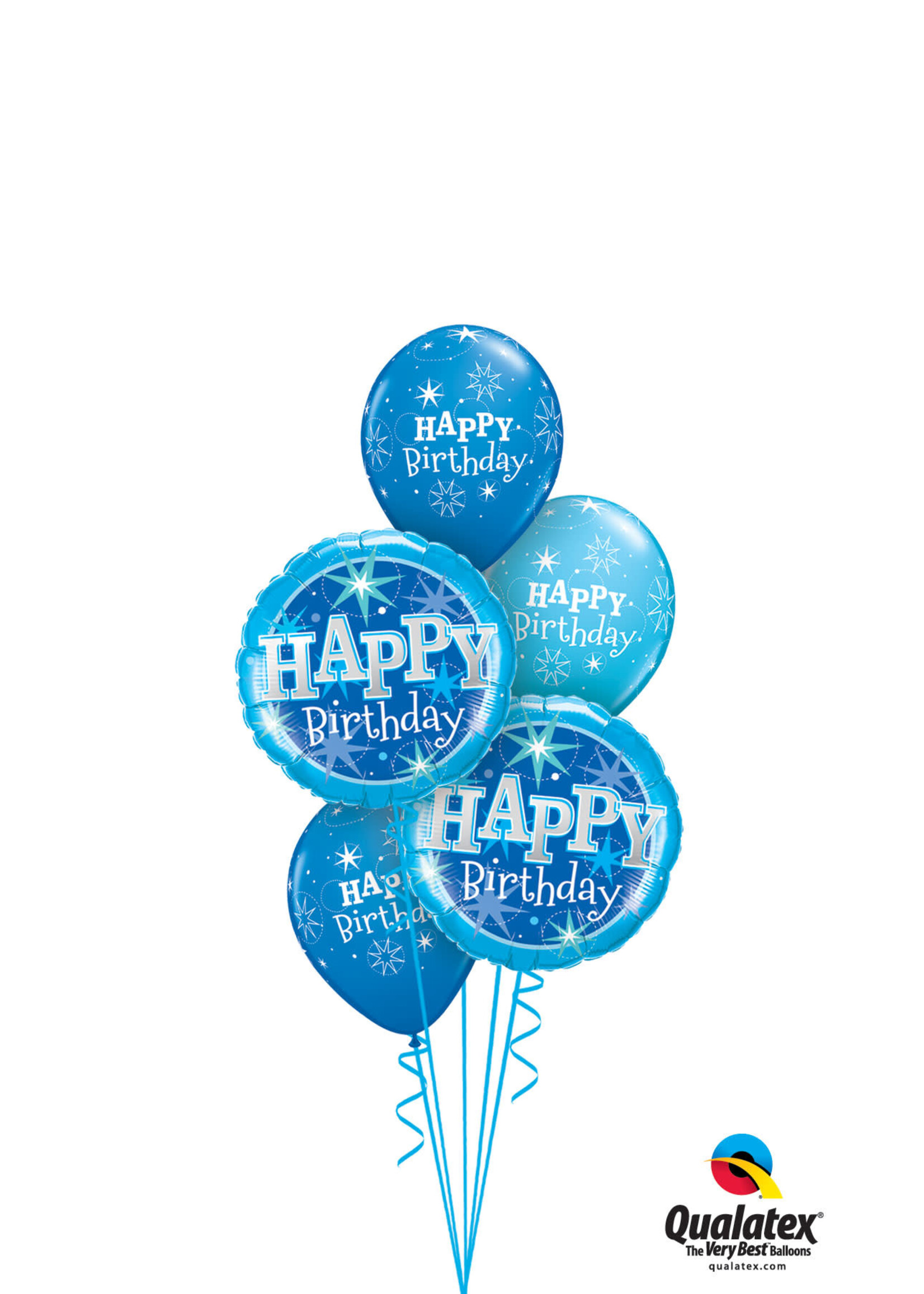 BDAY BLUE SPARKLE 18 INCH FOIL BALLOON