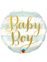 BABY BOY BLUE  STRIPES 18" FOIL BALLOON