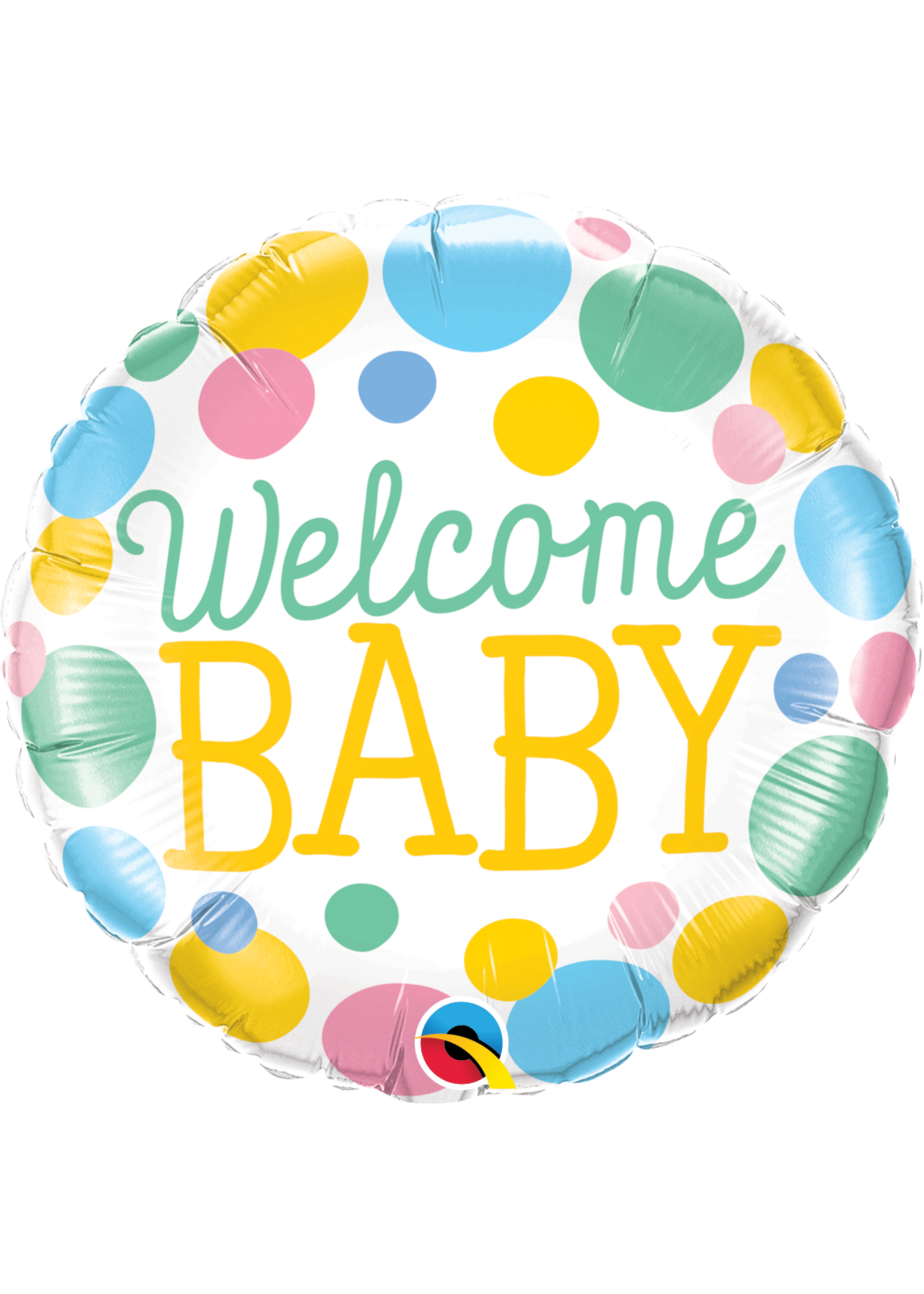 WELCOME BABY DOTS 18"FOIL BALLOON
