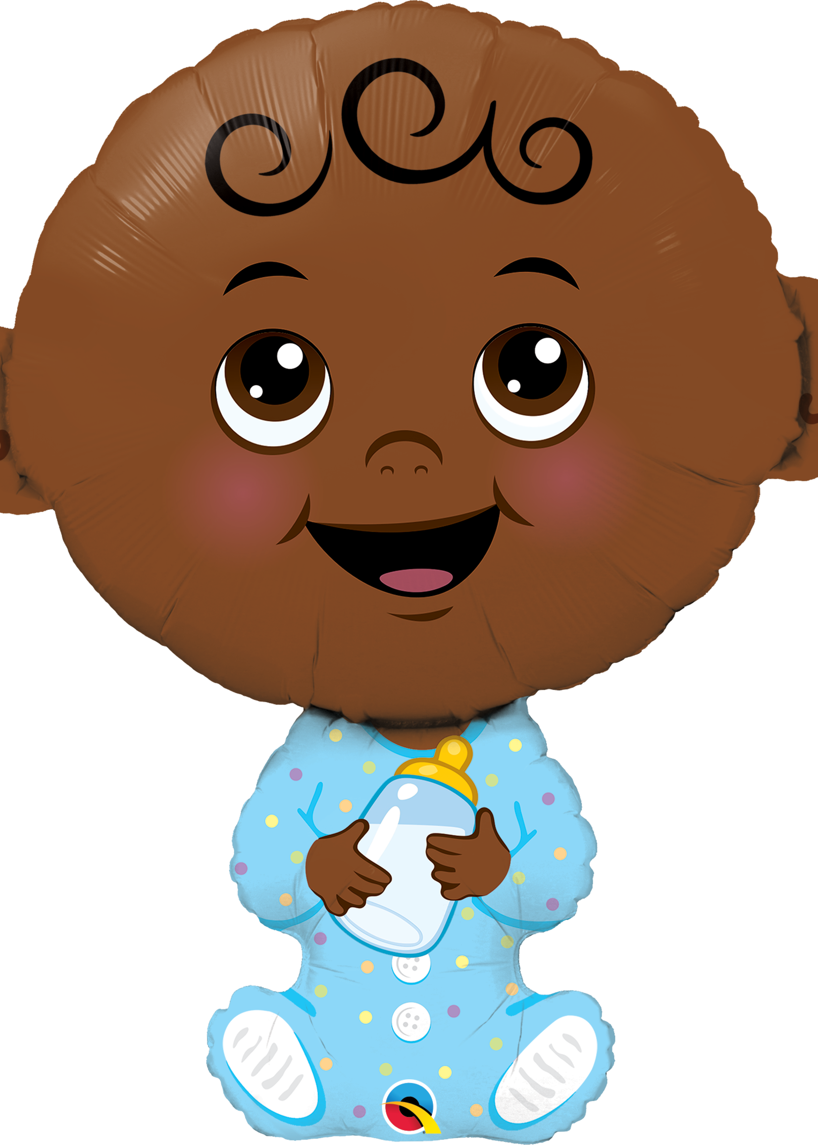 BABY BOY-DARK SKIN TONE 38"FOIL  BALLOON