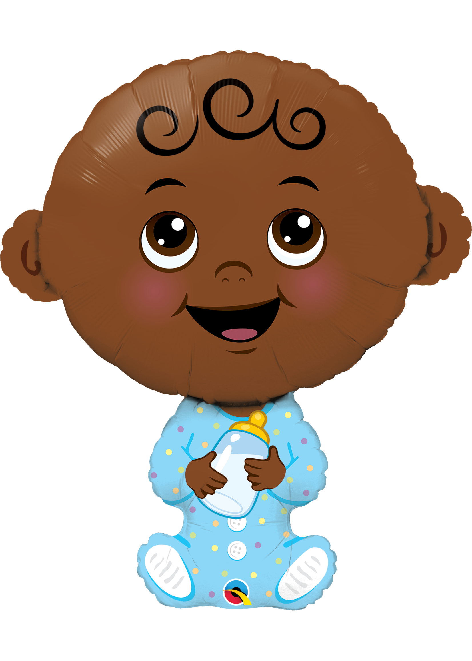 BABY BOY-DARK SKIN TONE 38"FOIL  BALLOON
