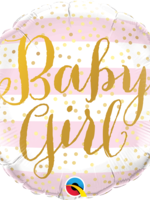 BABY GIRL PINK STRIPES 18"FOIL  BALLOON