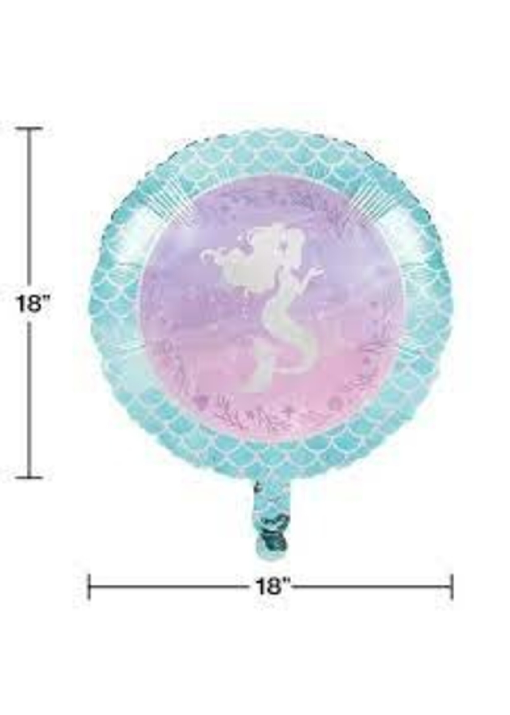 FOIL BALLOON 18" MERMAID SHINE