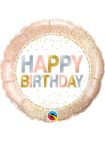 BDAY METALLIC DOTS 18" BALLOON