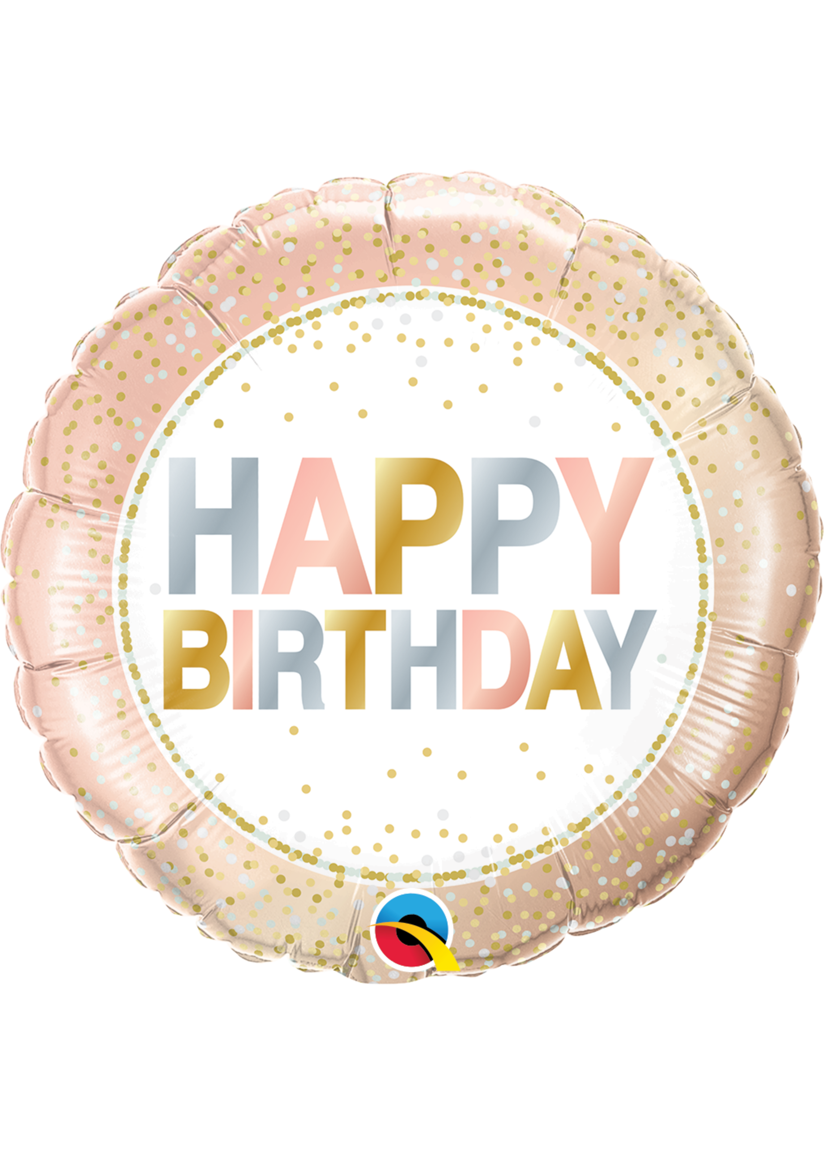 BDAY METALLIC DOTS 18" BALLOON