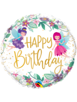 BDAY WILD FLOWER FAIRIES 18" BALLOON
