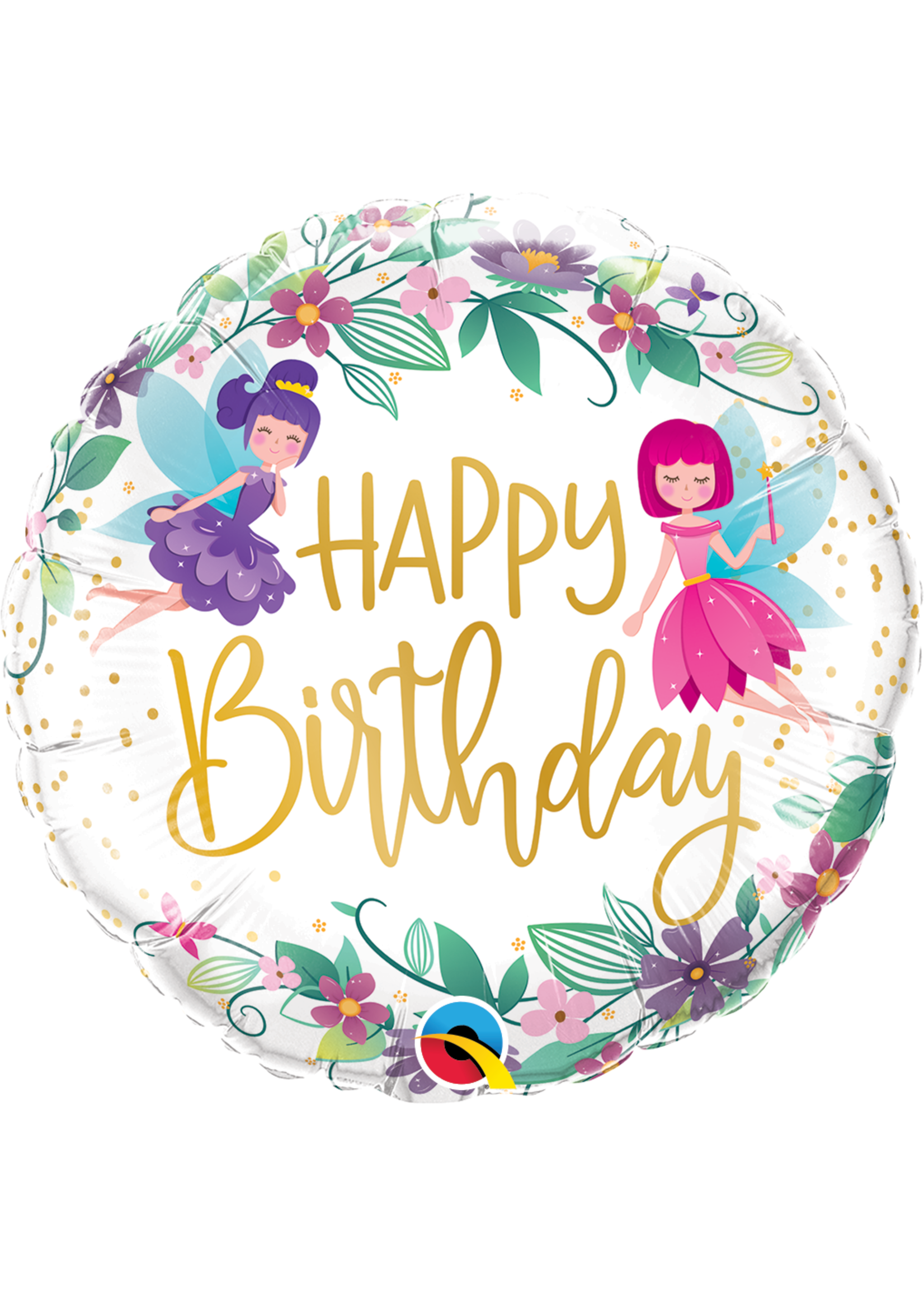 BDAY WILD FLOWER FAIRIES 18" BALLOON