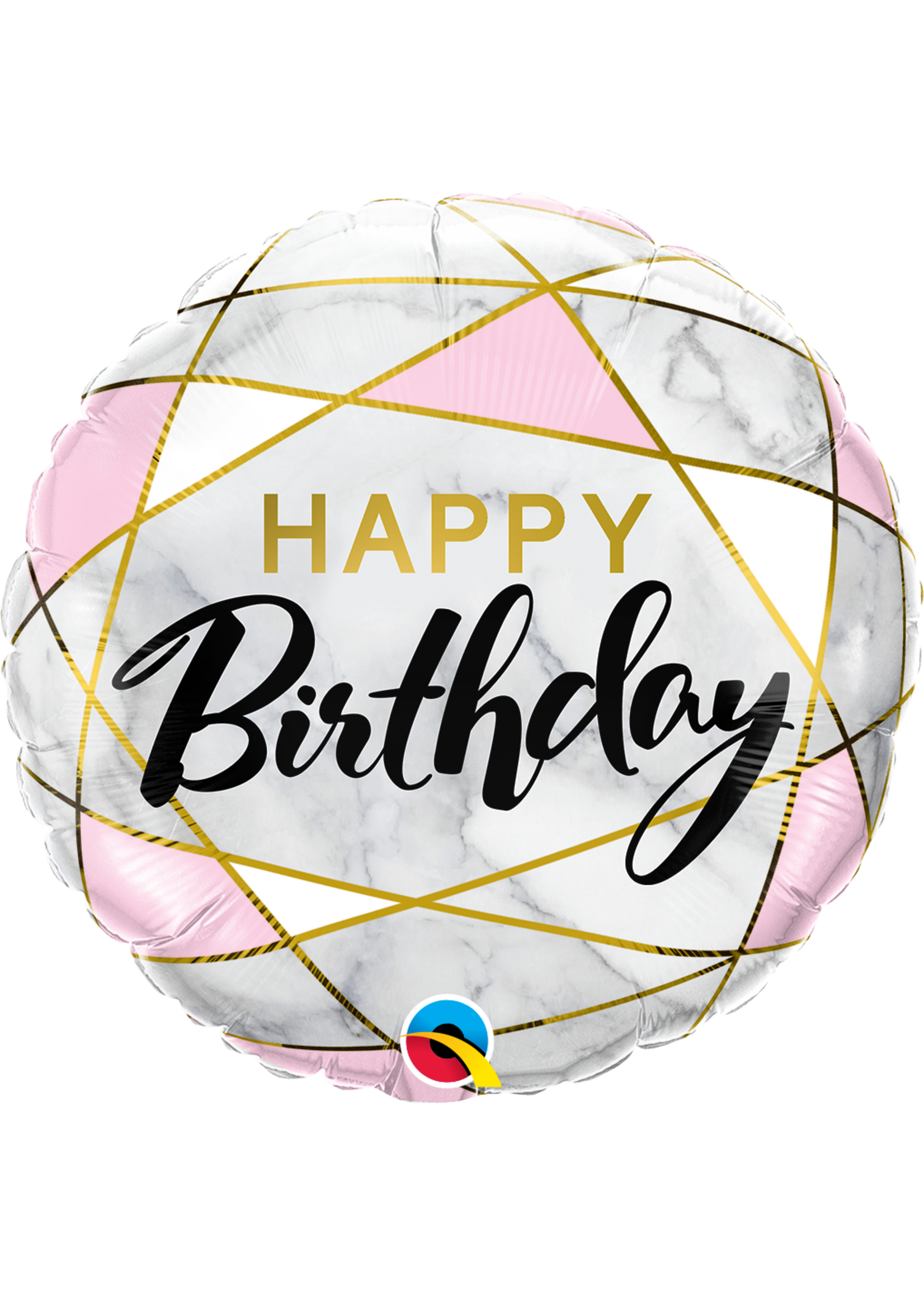 BDAY MARBLE RECTANGLES 18" BALLOON