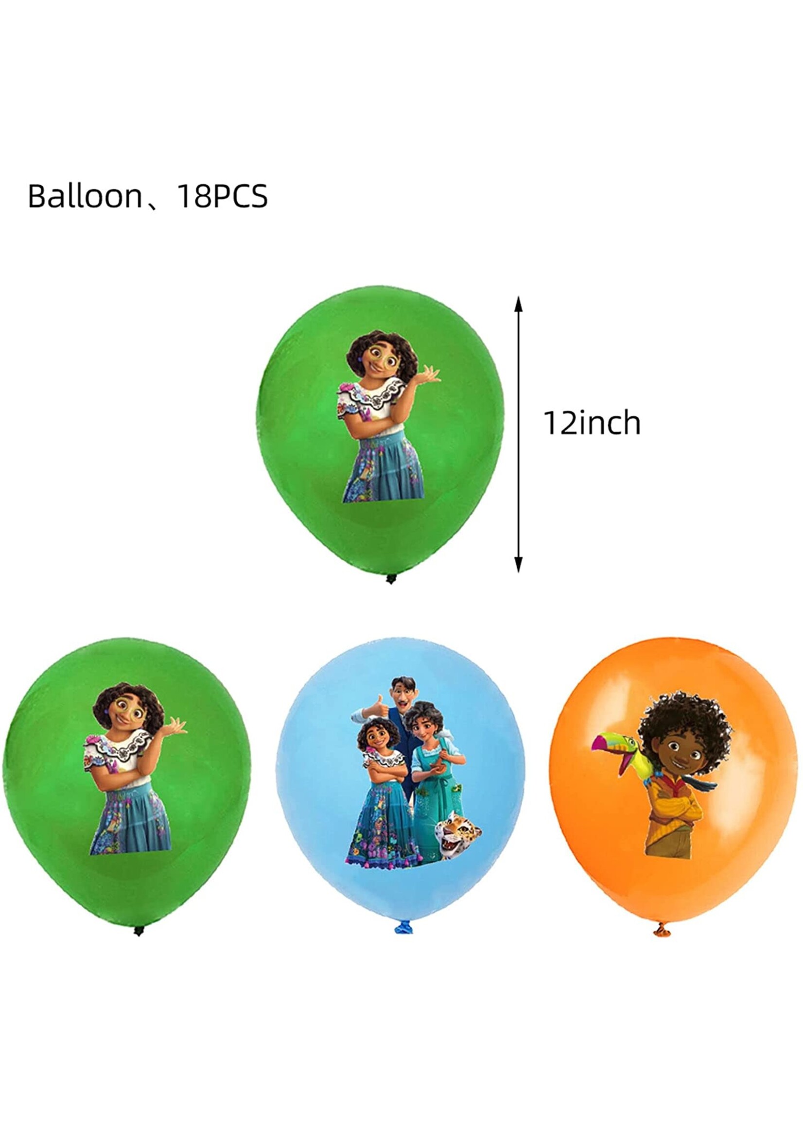Encanto  Birthday Latex Balloon 18PC