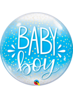 BABY BOY BLUE & CONFETTI DOTS BUBBLE BALLOON