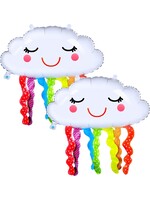 Happy Cloud Foil Balloon with Rain Streamers 30"