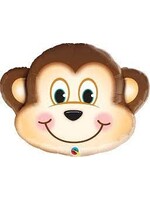 MISCHIEVOUS MONKEY FOIL Balloon in a stick