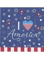 Patriotic Lunch Napkins 18ct
