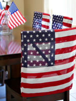 USA Flag Chair Cover
