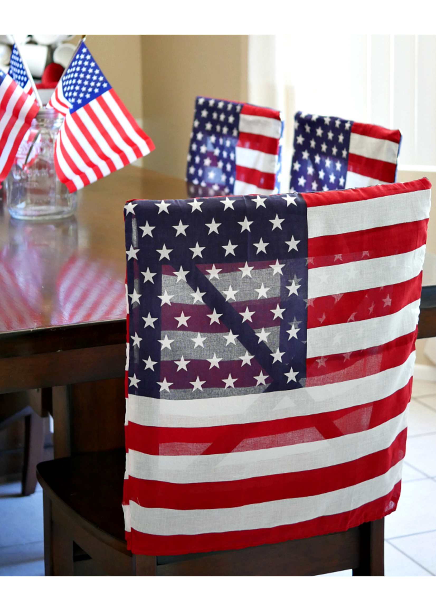 USA Flag Chair Cover