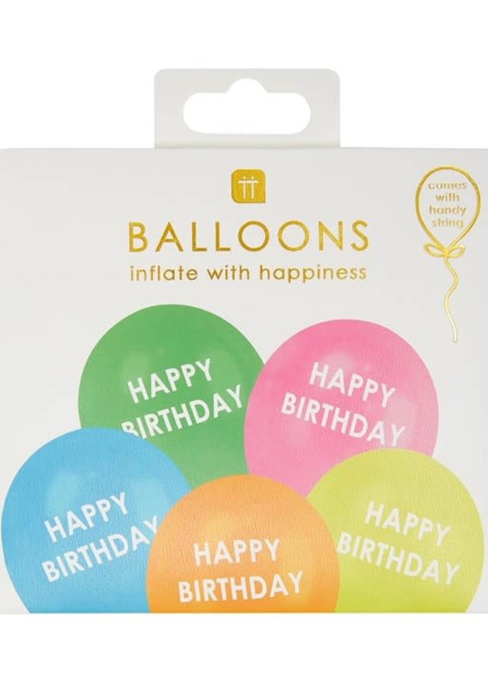 Rainbow Happy Birthday Balloons