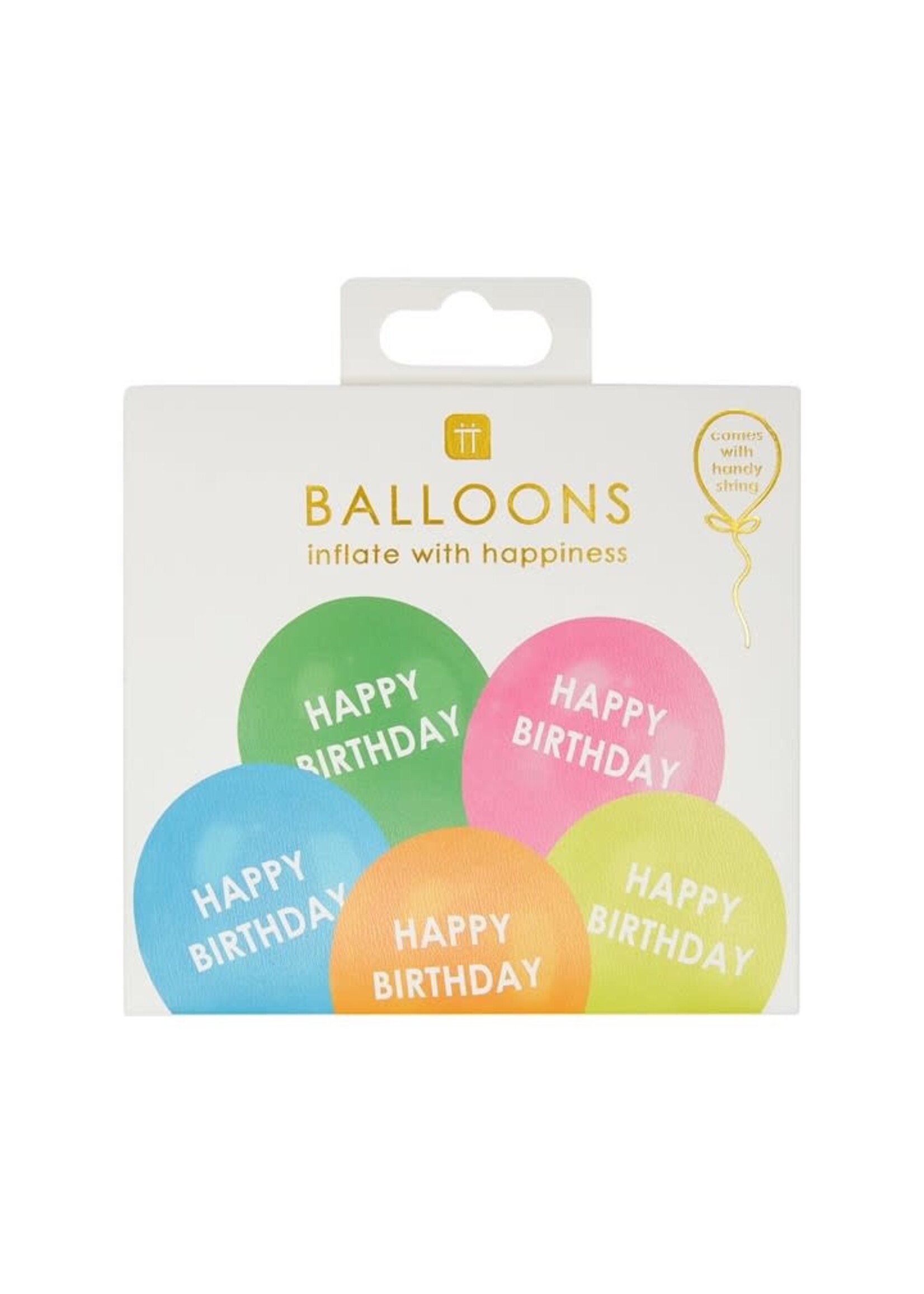 Rainbow Happy Birthday Balloons